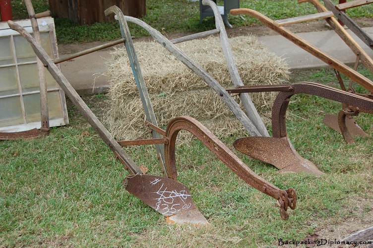 Old steel plows for horses - Backpacking Diplomacy